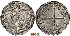 Денарий, Англия, Æthelred II (978-1016), м.д. London, монетарий Oswulf, North 774