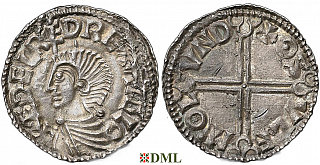 Денарий, Англия, Æthelred II (978-1016), м.д. London, монетарий Oswulf, North 774