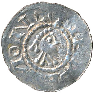 Денарий, Германия, Нижняя Лотарингия, Gf. Hermann (1020-1051), м.д. Emden