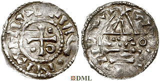 Денарий, Германия, Бавария, Hg. Heinrich II (985-995), м.д. Regensburg, монетарий ?, Hahn 1976, 22f1