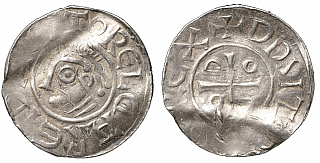 Денарий, Германия, Саксония, Otto III (983-1002), м.д. Goslar, type OAP, Dbg. 1164