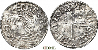 Денарий, Англия, Æthelred II (978-1016), м.д. York, монетарий Sumarlithi, North 774
