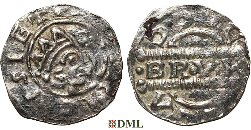 Денарий, Германия, Нижняя Лотарингия, Bruno III (1050-1057), м.д. Dokkum, Ilisch 2000, 21.19