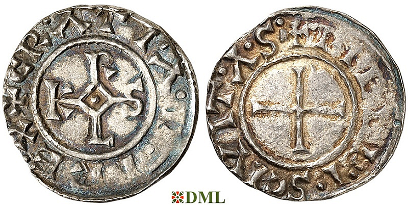 Денарий, Каролинги, Charles le Chauve (840-877), м.д. Meaux, Depeyrot 596