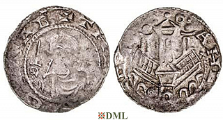 Денарий, Германия, Саксония, EB. Hartwig (1079-1102), м.д. Gittelde, Dbg. 690