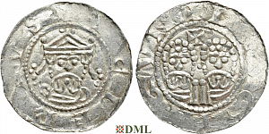 Денарий, Германия, Нижняя Лотарингия, Gf. Egbert II (1068-1090), м.д. Dokkum, Ilisch 2000, 22.5