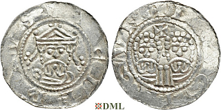 Денарий, Германия, Нижняя Лотарингия, Gf. Egbert II (1068-1090), м.д. Dokkum, Ilisch 2000, 22.5