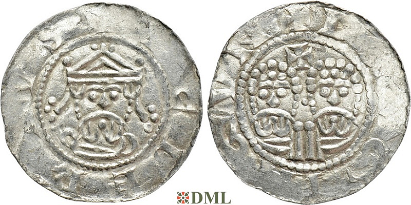 Денарий, Германия, Нижняя Лотарингия, Gf. Egbert II (1068-1090), м.д. Dokkum, Ilisch 2000, 22.5