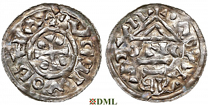 Денарий, Чехия, Богемия, Jaromir (1003-1034), м.д. Prague, Šmerda 1996, 98a
