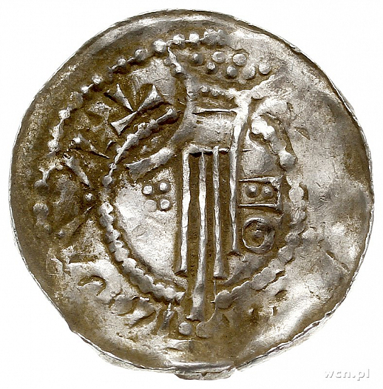 Денарий, Германия, Швабия, Heinrich II (1002-1024), м.д. Esslingen, Dbg. 951