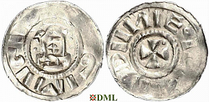 Денарий, Германия, Саксония, Anonymous bishop, м.д. Magdeburg, Dbg. 1330