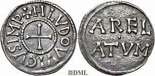 Денарий, Каролинги, Louis le Pieux (814-840)