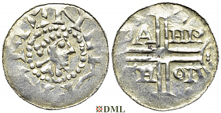 Денарий, Германия, Нижняя Лотарингия, Gf. Hermann (1020-1051), м.д. Emden, Dbg. 773