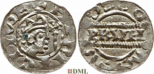 Денарий, Германия, Нижняя Лотарингия, Bruno III (1050-1057), м.д. Dokkum, Ilisch 2000, 21.19