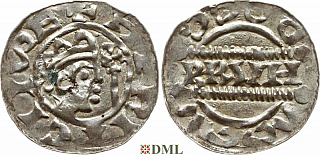 Денарий, Германия, Нижняя Лотарингия, Bruno III (1050-1057), м.д. Dokkum, Ilisch 2000, 21.19