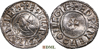 Денарий, Англия, Æthelred II (978-1016), м.д. Colchester, монетарий Eadwine, North 777