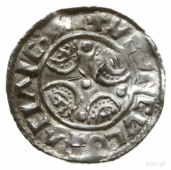 Денарий, Дания, Knut (1018-1035), м.д. Lund, Hbg. 20