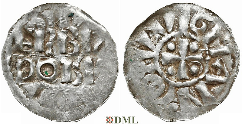 Денарий, Германия, Нижняя Лотарингия, Gf. Wichmann III (994-1016), unknown mints, Ilisch 2000, 20.2