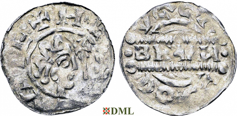 Денарий, Германия, Нижняя Лотарингия, Bruno III (1050-1057), м.д. Dokkum, Ilisch 2000, 21.19