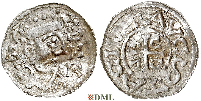 Денарий, Германия, Швабия, Konrad II (1024-1039), м.д. Augsburg