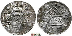 Денарий, Германия, Бавария, Hartwig (1009-1023), м.д. Salzburg, монетарий P✠O, Hahn 1976, 100d1A