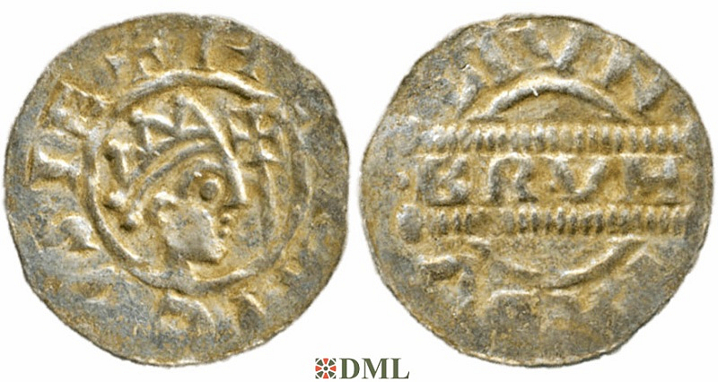 Денарий, Германия, Нижняя Лотарингия, Bruno III (1050-1057), м.д. Leeuwarden, Ilisch 2000, 21.14