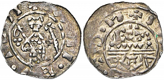 Денарий, Германия, Нижняя Лотарингия, Gf. Floris I (1049-1061), м.д. Leiden