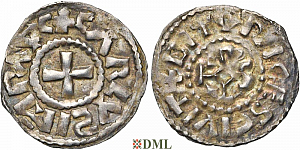 Денье, Каролинги, Charles le Chauve (840-877), м.д. Bourges, Depeyrot 198