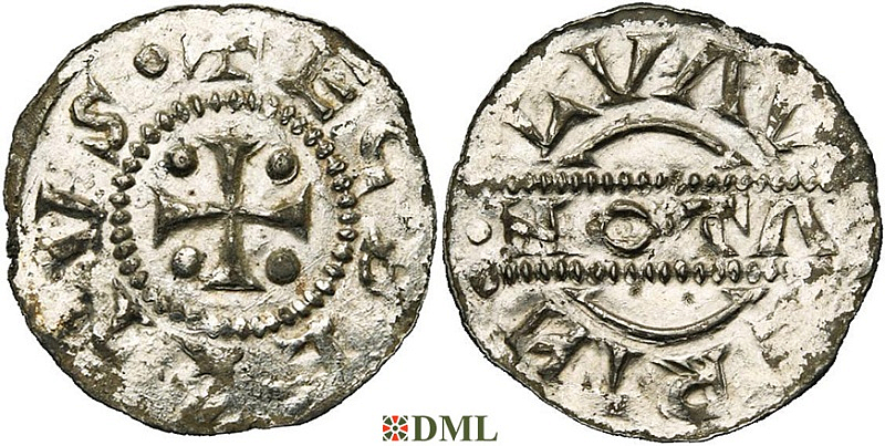 Денарий, Германия, Нижняя Лотарингия, Egbert I (1038-1050), м.д. Leeuwarden, Ilisch 2000 21.12