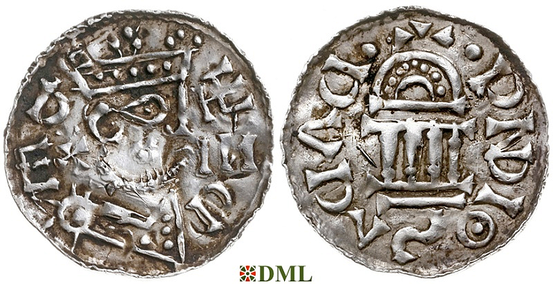 Денарий, Германия, Бавария, Heinrich III (1039-1056), м.д. Regensburg, Hahn 1976, 44