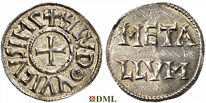 Денье, Каролинги, Louis le Pieux (814-840), м.д. Melle, Depeyrot 609
