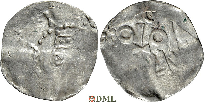 Денарий, Германия, Нижняя Лотарингия, Anonymous bishop, м.д. Tiel, Ilisch 2000, 5.9