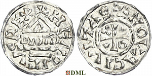 Денарий, Германия, Бавария, Heinrich II (1002-1024), м.д. Neuburg, монетарий DIOTP, Hahn 1976, 84a1