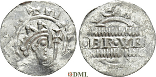 Денарий, Германия, Нижняя Лотарингия, Bruno III (1050-1057), м.д. Dokkum, Ilisch 2000, 21.19
