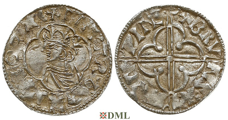 Денарий, Англия, Cnut (1016-1035), м.д. Winchester, монетарий Brunstan, North 781