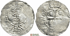 Денарий, Германия, Франкония, Heinrich III (1046-1056), м.д. Worms, Dbg. 847