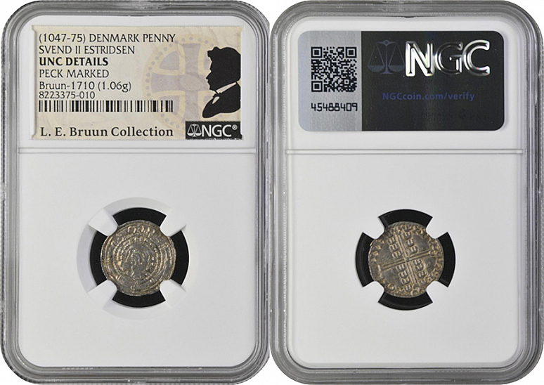 Денарий, Дания, Sven Estridsen (1047-1075), м.д. Lund, Hbg. 12