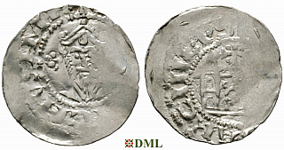 Денарий, Германия, Франкония, Luitpold (1051-1059), м.д. Mainz, Dbg. 807