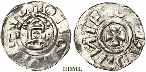 Денарий, Германия, Саксония, Anonymous bishop, м.д. Magdeburg, Dbg. 1330