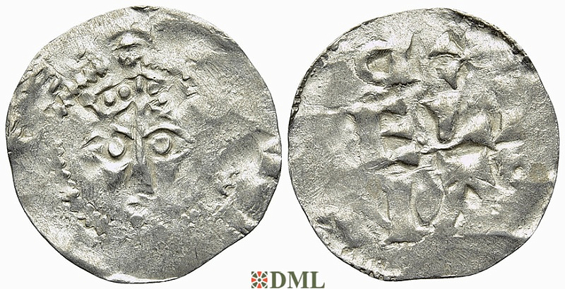 Денарий, Германия, Нижняя Лотарингия, Anonymous bishop, м.д. Tiel, Ilisch 2000,
