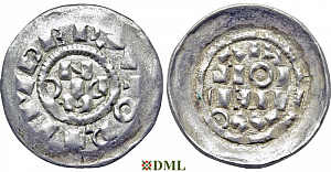 Денарий, Италия, Heinrich II (1002-1024), м.д. Milan