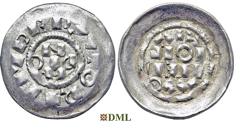 Денарий, Италия, Heinrich II (1002-1024), м.д. Milan