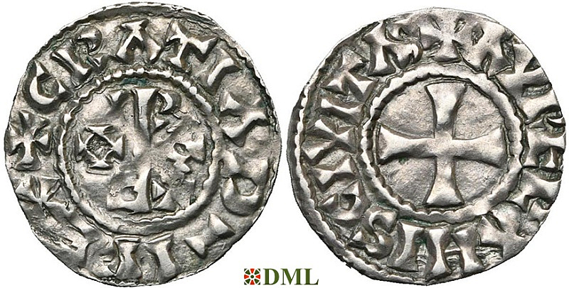 Денарий, Каролинги, Raoul (923-936), м.д. Orléans, Depeyrot 733