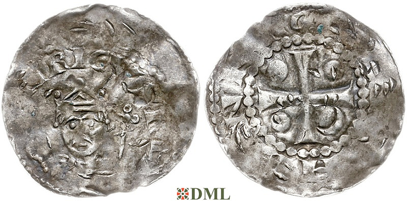 Денарий, Германия, Франкония, Heinrich III (1039-1056), м.д. Worms, Dbg. 846