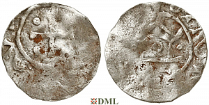 Денарий, Германия, Франкония, Otto III (983-1002), м.д. Worms, Dbg. 844