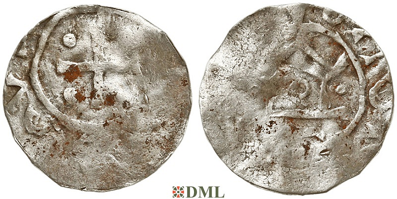 Денарий, Германия, Франкония, Otto III (983-1002), м.д. Worms, Dbg. 844