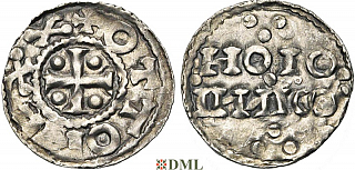Денарий, Германия, Нижняя Лотарингия, Otto I (936-962), м.д. Huy, Ilisch 2014, 33.2