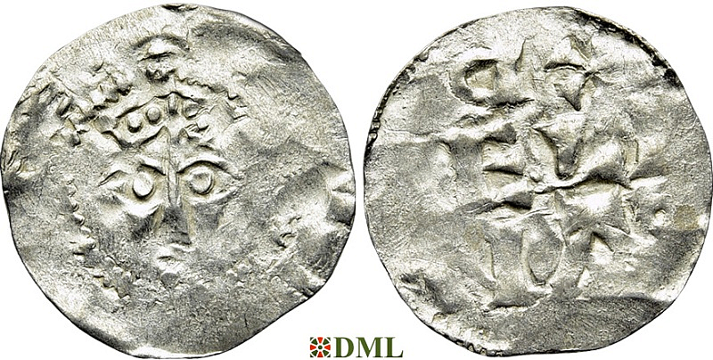 Денарий, Германия, Нижняя Лотарингия, Anonymous bishop, м.д. Zaltbommel, Ilisch 2000, 4.14