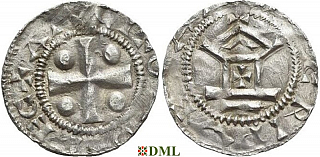 Денарий, Германия, Франкония, Otto II - Otto III (973-1002), м.д. Speyer, Dbg. 825