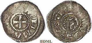 Денарий, Германия, Верхняя Лотарингия, Hermann von Metz (1072-1090), м.д. Metz, Dbg. 43